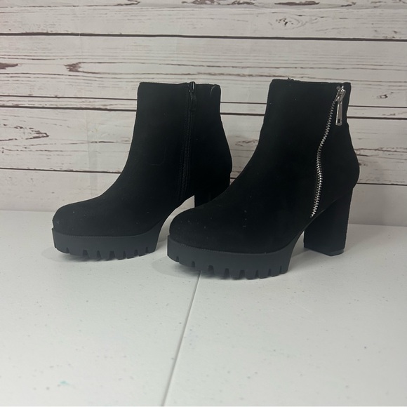 Ankle Boots Black suede Size 6 - Picture 4 of 8